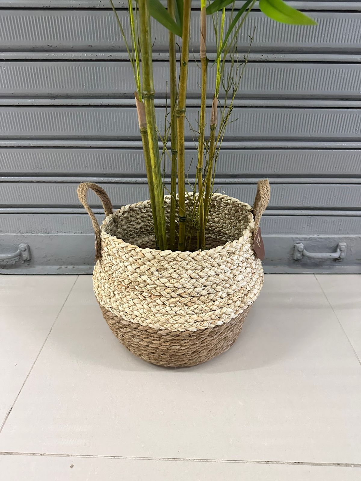 Bambú Artificial Realista de 155 cm con Base de Fibras Naturales – Estilo Zen y Elegancia